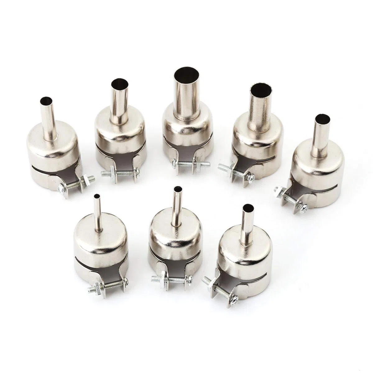 8 pezzi/set ugelli per pistola termica, adattatore aria pistola ugello di calore per strumenti di riparazione stazione di saldatura ad aria calda (3/4/5/6/7/8/10/12mm)