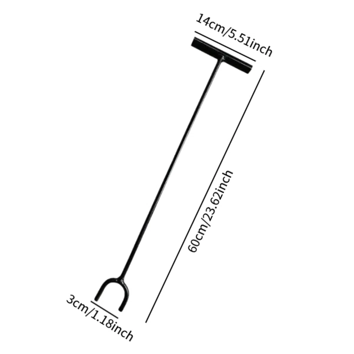 KESOTO Chiave per Valvola Dell'acqua di Servizio Strumento Multifunzionale con Forcella Realizzato in Metallo Robusto per Un Uso Durevole Adatto per Fo, 60 Cm