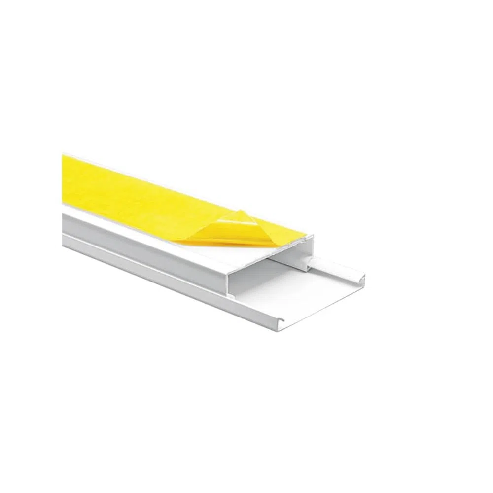 Canalina passacavi fili elettrici muro adesiva 40x16 mm 2 metri kit da 10 pezzi 20 metri