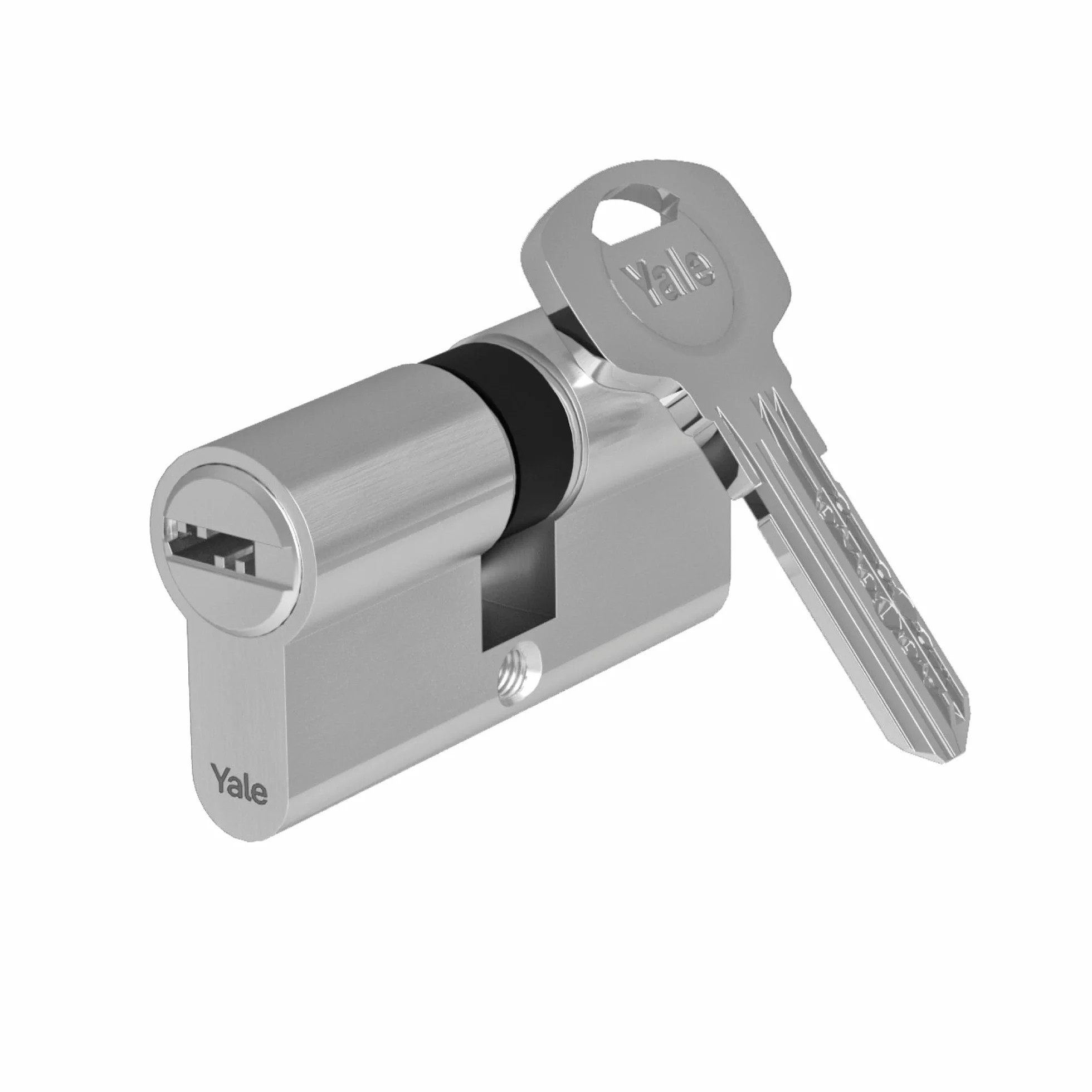 Yale Cilindro europeo 1000 PLUS Serie 35/55 mm Nichel satinato Doppio cilindro, con 5 chiavi incluse per garantire massima sicurezza, ideale per porte blindate e porte d’ingresso