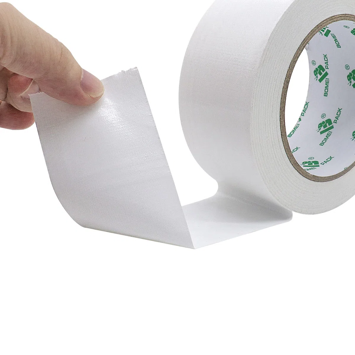BOMEI PACK Nastro Adesivo Americano, Nastro telato rinforzato per riparazioni o decorazioni, Nastro americano impermeabile per tubature, scarichi e condotti, rotolo 2Pz 50mm x 30 m (Bianco)