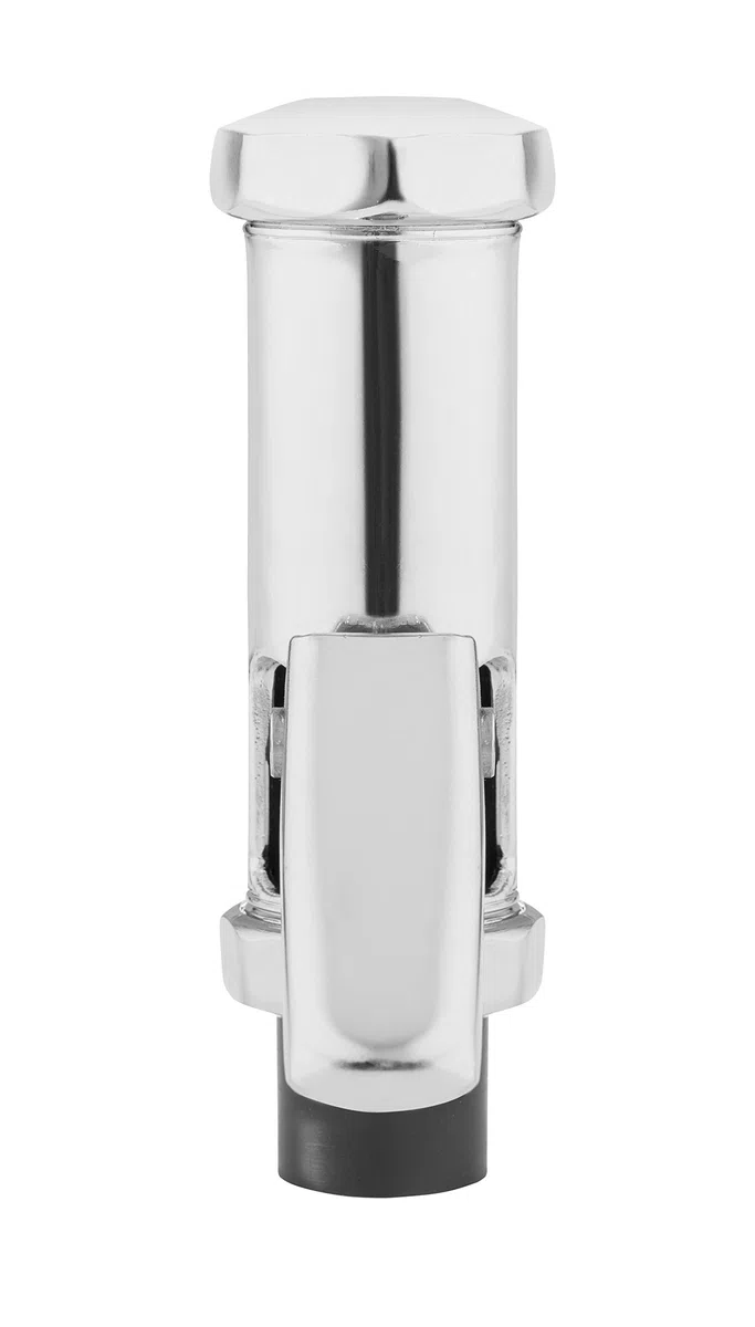 ADGO Tajfun Flussometro Con Valvola di Scarico per Cassetta da 3/4" Argento Cromato, per WC Orinatoio A-SP, 1 Pezzo
