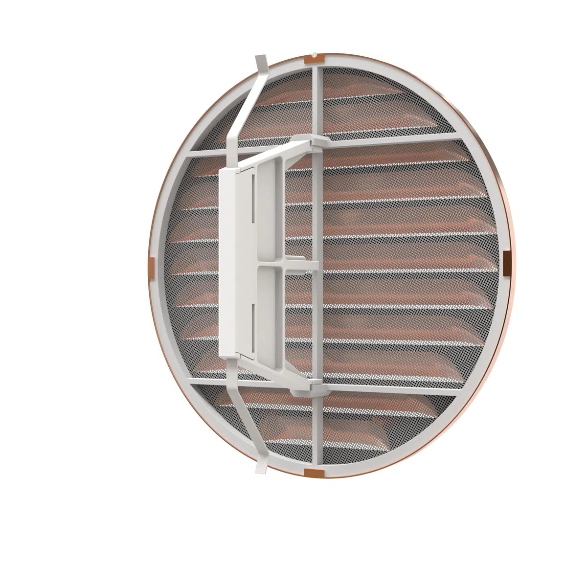 Plikc - Griglia aerazione tonda in con rete anti insetti - MADE IN ITALY (Rame 125/160mm)