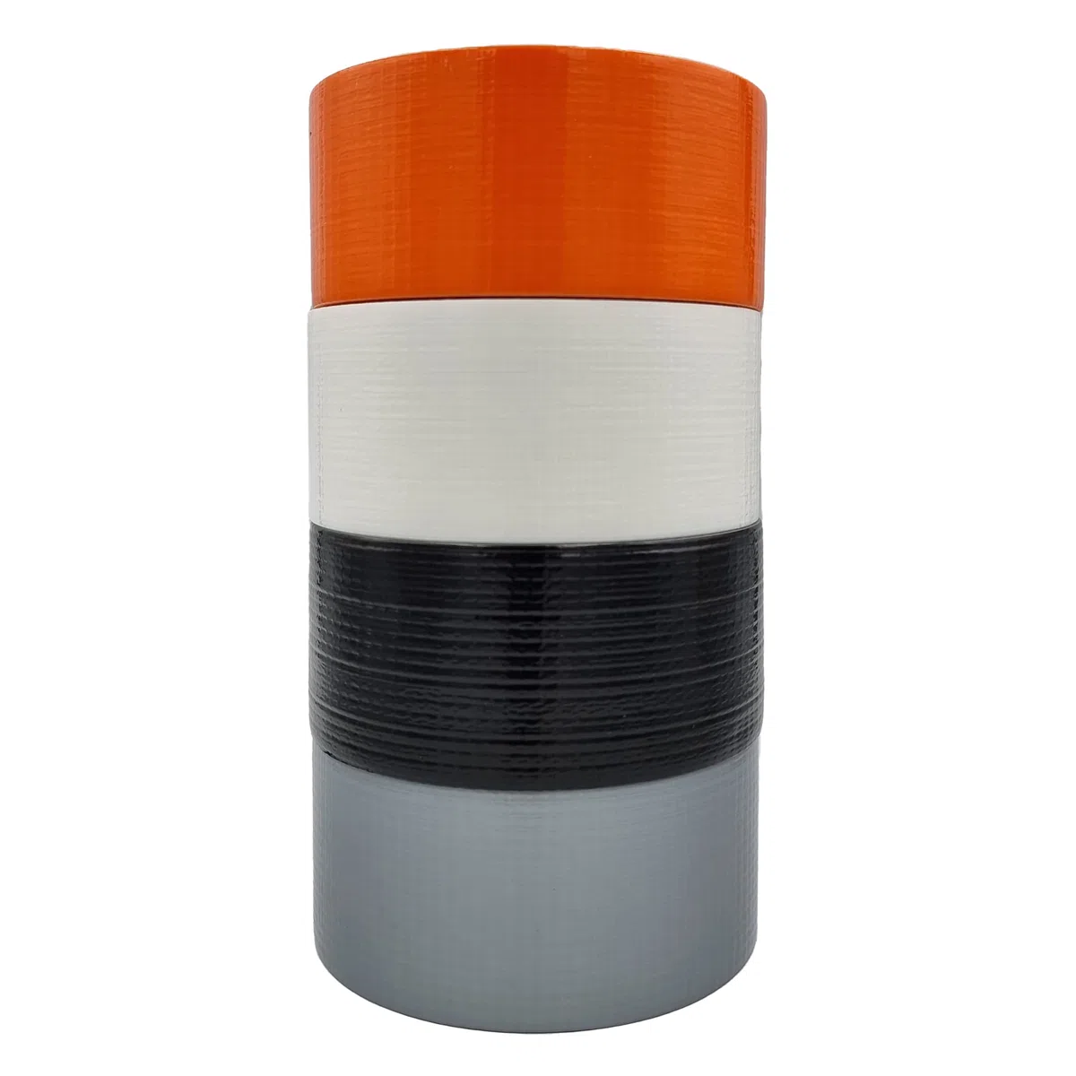 ACIT nastro americano colorato, confezione risparmio 4 rotoli (nero, grigio, bianco, arancio), nastro adesivo telato forte, nastro americano telato, american tape