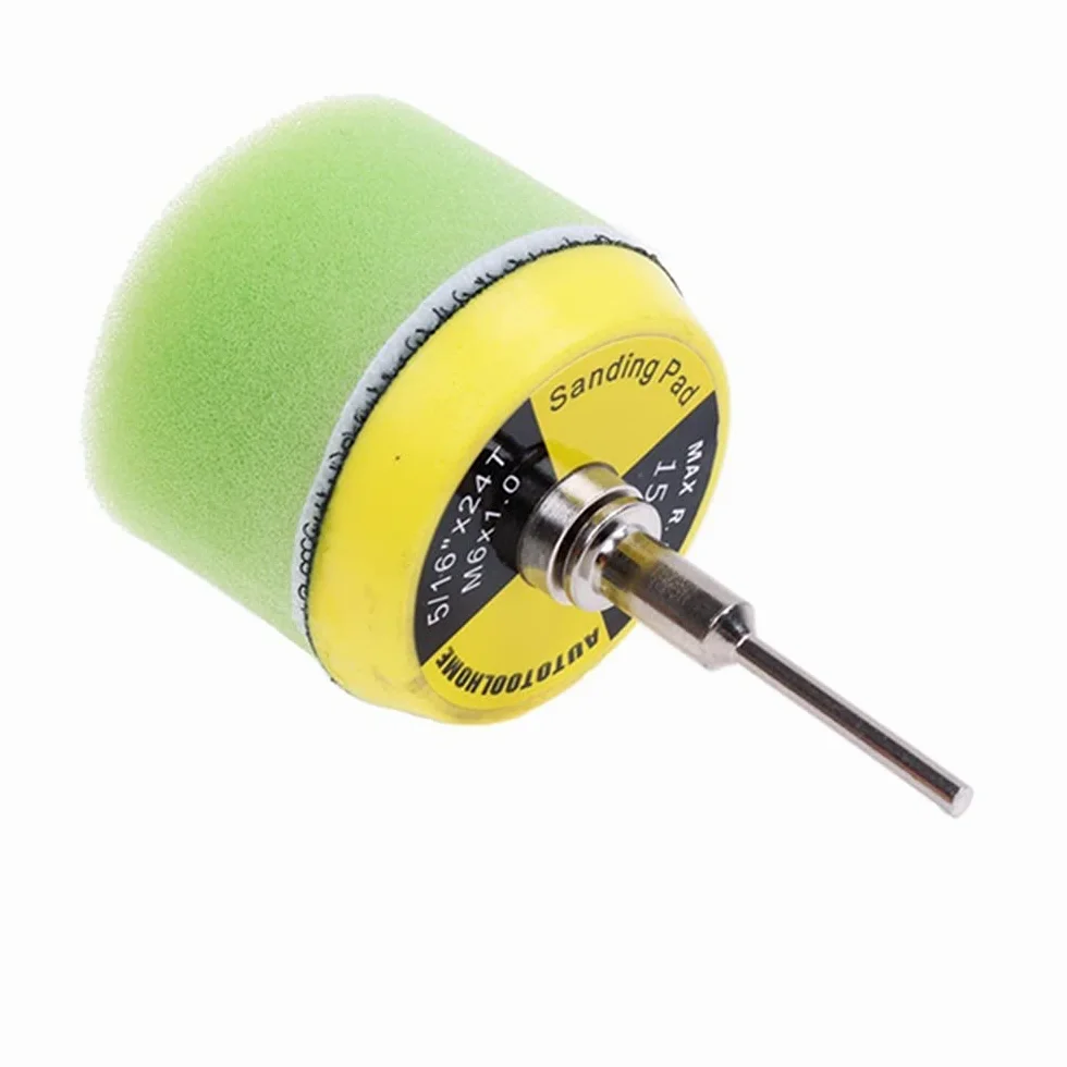 16pcs 2 pollici disco abrasivo spugna tampone per lucidatura 50mm diametro per Dremel 3000/4000 mini smerigliatrice auto ceretta gancio e anello utensile rotante, A