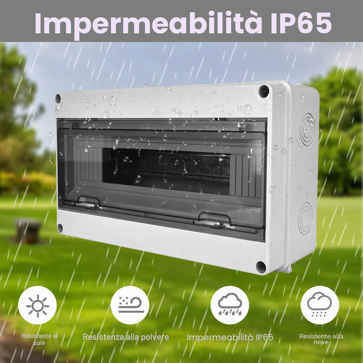 Quadro Elettrico Esterno, Scatola Elettrica da Esterno, Quadro Elettrico Interno di Distribuzione con 1 Fila, Quadro Elettrico 18 Moduli Impermeabile IP65, Scatola Elettrica da Parete per Giardino