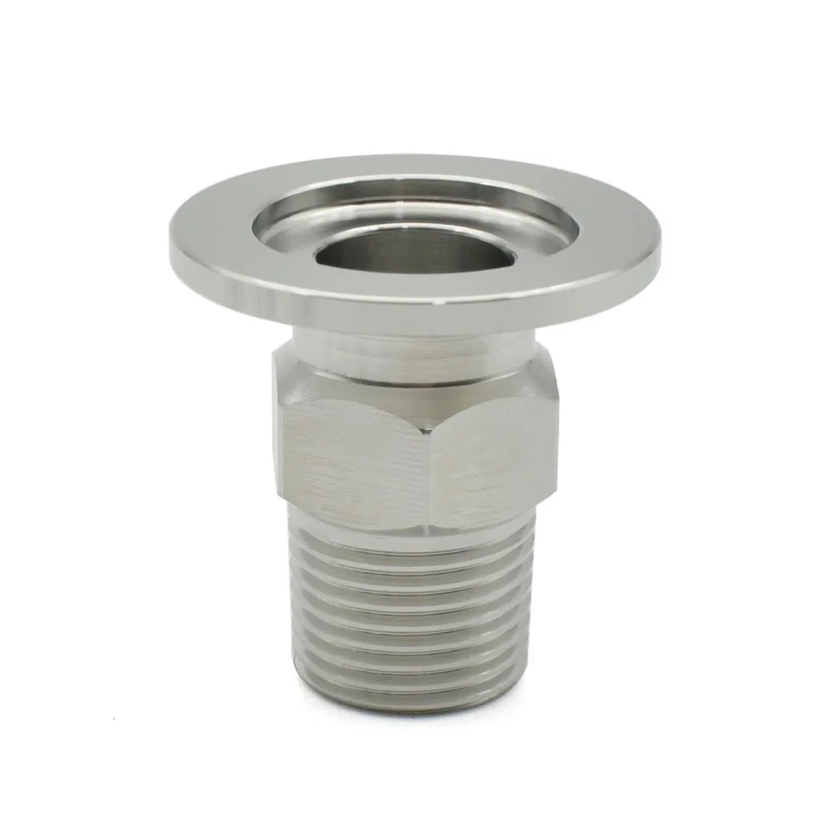 KF16 KF25 KF40 KF50 Adattatore for Giunto Esagonale con Flangia for Vuoto Acciaio Inossidabile 304 Filettatura Esterna BSP 1/8 "1/4" 1/2" 3/4" 3/8" 1" 11/4" 11/2" 2"(KF40-OD 1 inch)
