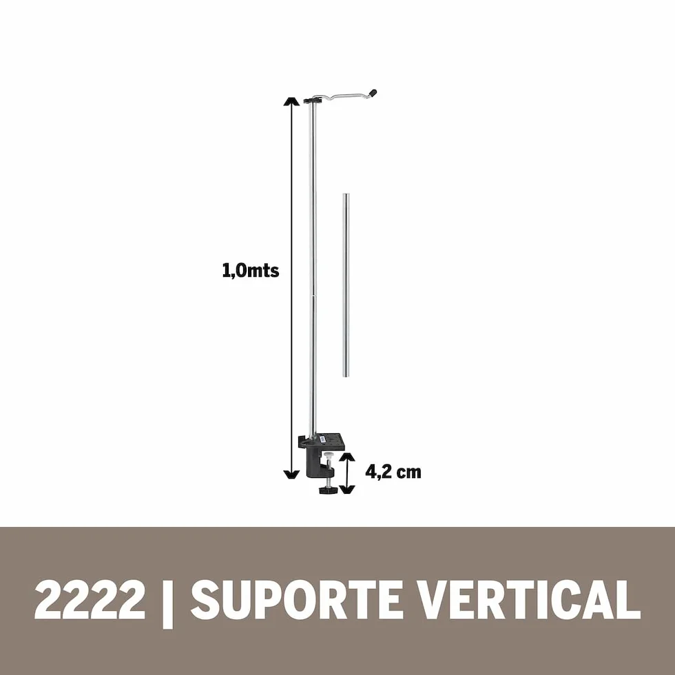 Dremel 2222 Flex Shaft Tool Holder, supporto per utensili ad albero flessibile con altezza regolabile da 300 a 170 mm per tenere l'albero flessibile