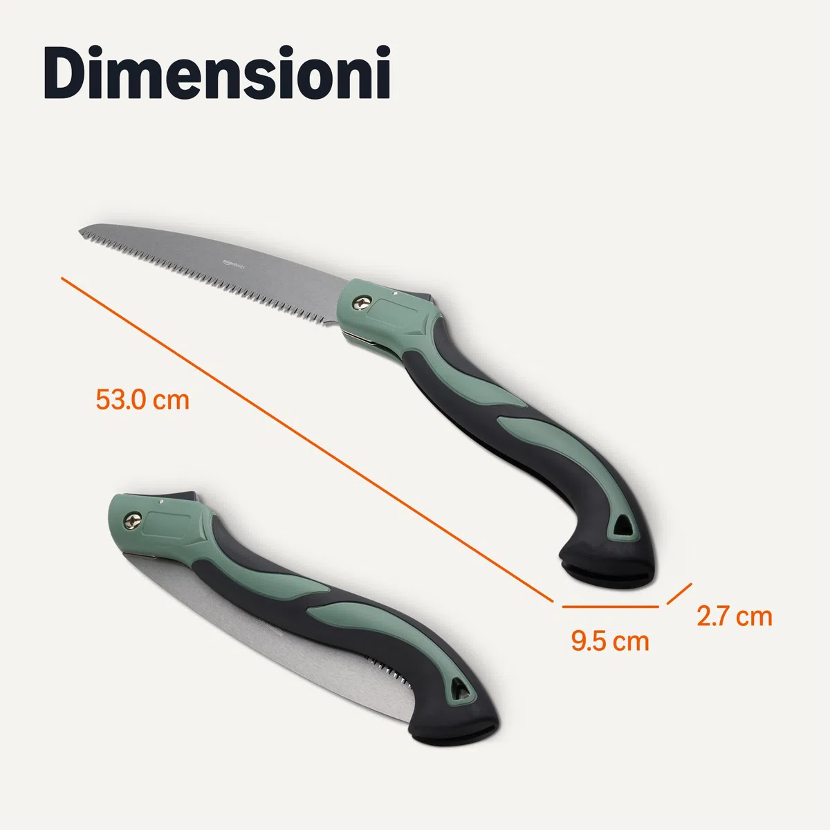 Amazon Basics - Sega da potatura, Lama Pieghevole da 25,1 cm