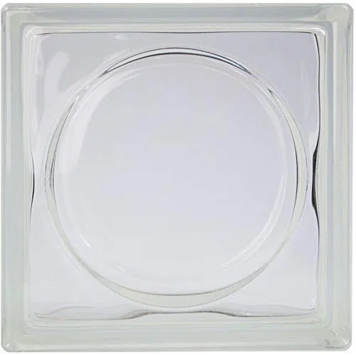 Blocco di vetro design Alpha chiaro lucido 19x19x8 cm - 5 pezzi