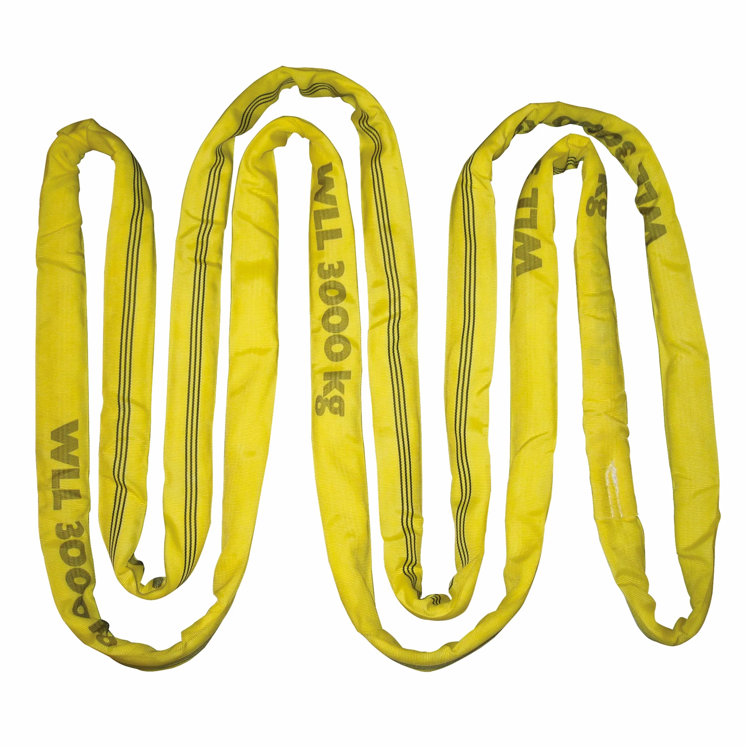 Kerbl Fune ad anello continuo, fettuccia di sollevamento, gialla, 6 m, capacità di carico 3.000 kg/6.000 kg, PES, rivestimento doppio, Edilizia, gru, trasporto