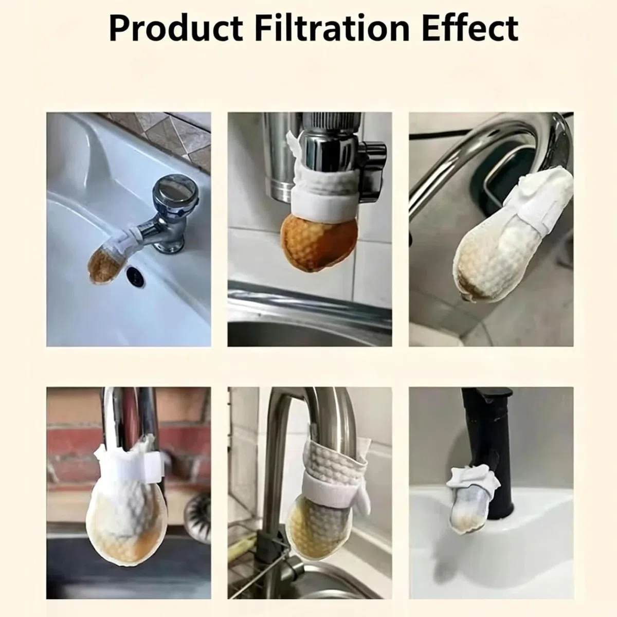 Faucet Filter Cotton Bag, 200/400Pack Faucet Filter Bag for Kitchen Sink, Splash-Proof Filters Bags for Faucets, Groundwater, Tap Water, Spring Water, Rust, Silt, and Impurities (200pcs)