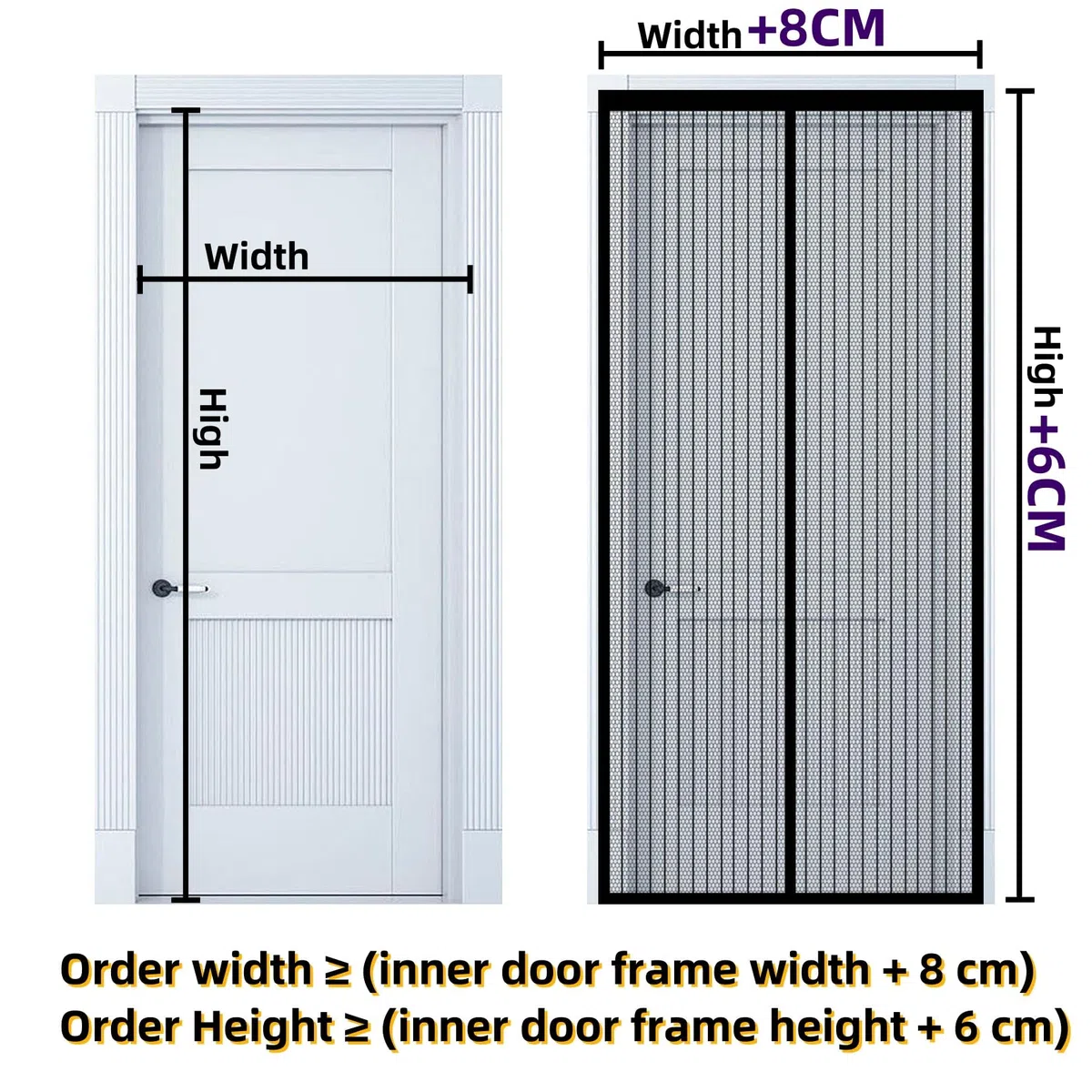 Zanzariera Magnetica 51 x 145 cm Rete Fine con Magneti Anti Zanzare Insetti Chiude da Sola Zanzariera Porta Finestra Facile da Installare per Porte da Balcone Terrazze, Nero