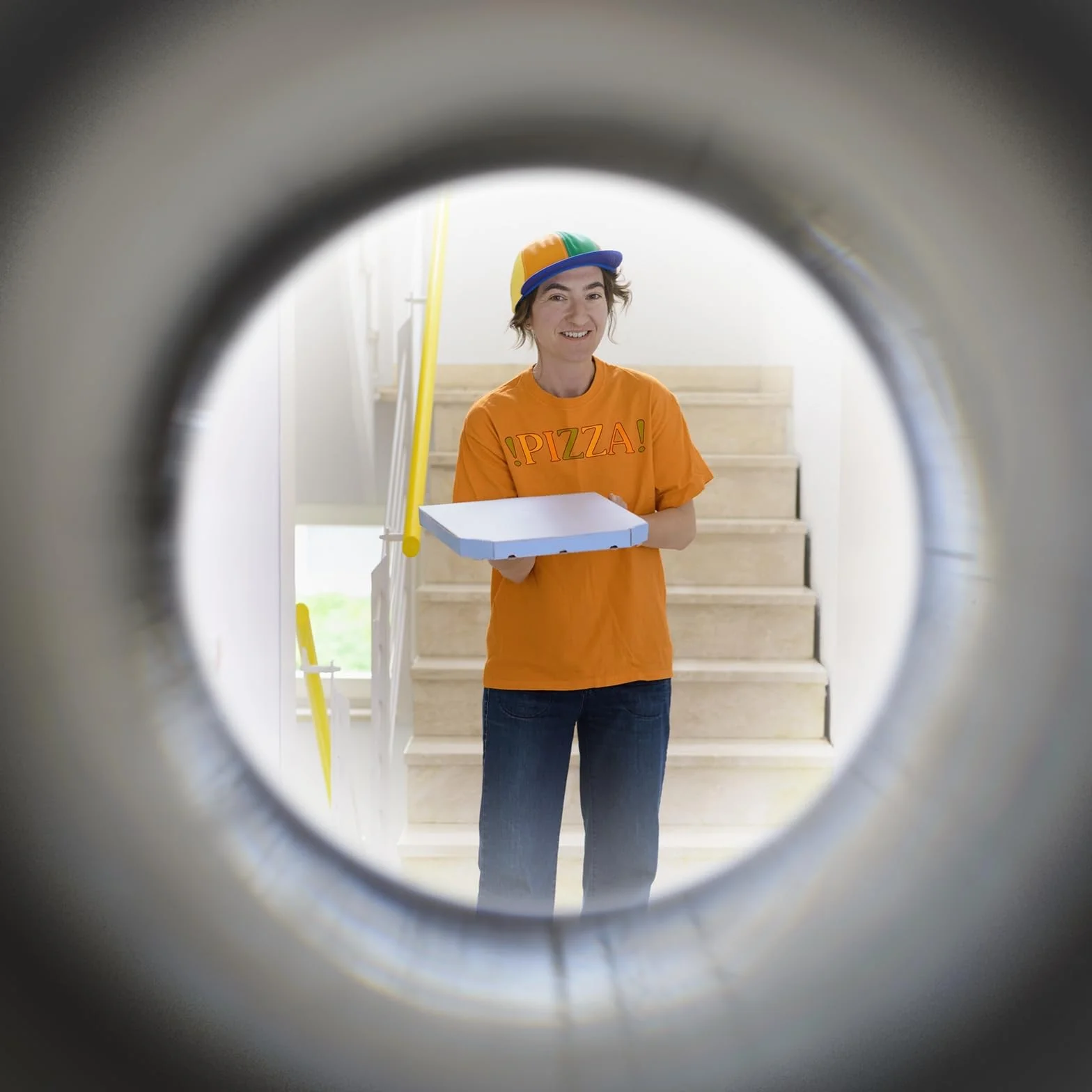 PATIKIL Spioncino da 5/8", in lega di zinco, con copertura per la privacy, 180 gradi, adatto per porte da 1-3/4" a 2-15/16" con punta da trapano da 16 mm per sicurezza, bianco