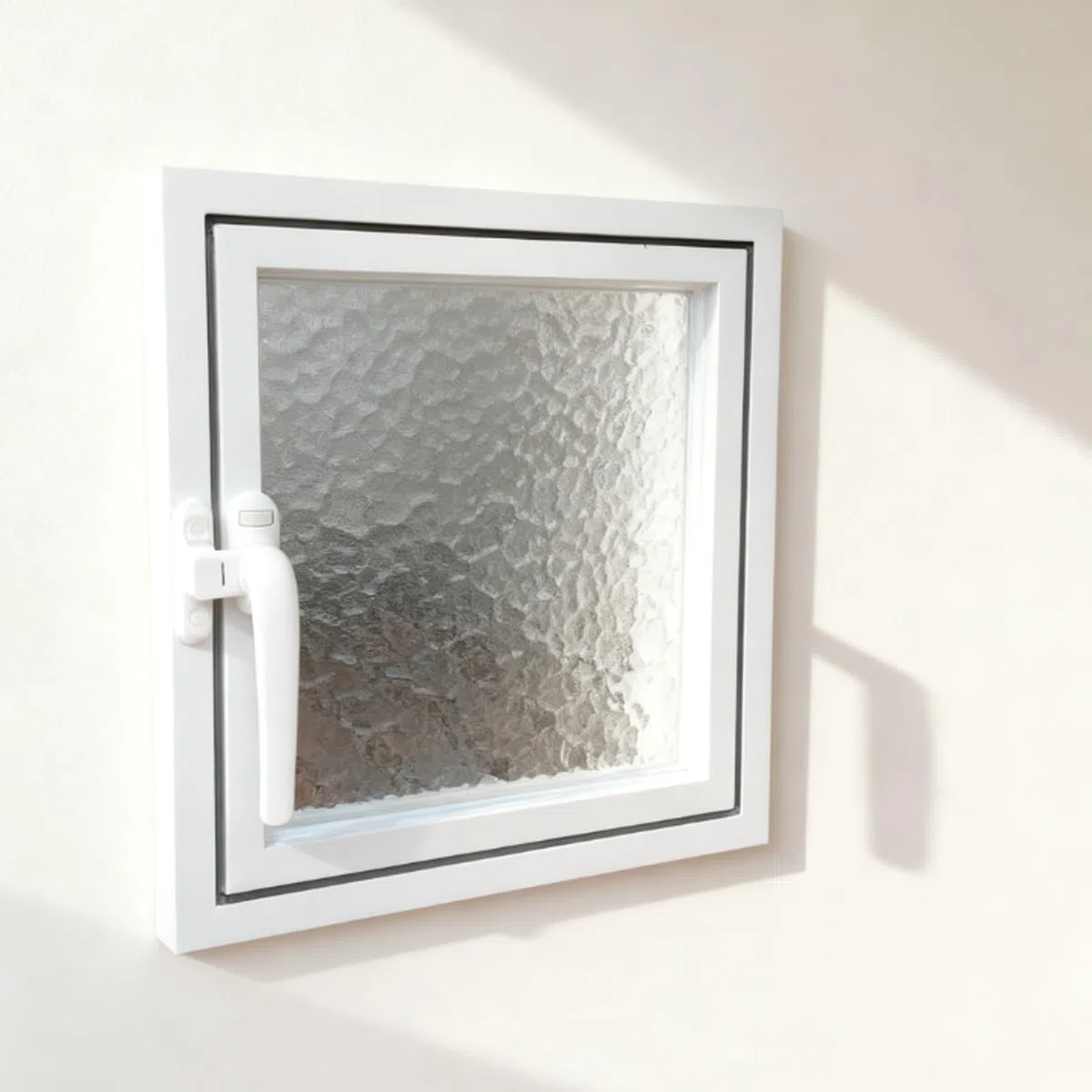 Finestra Di Ventilazione Della Lega Di Alluminio, Finestra A Oblò In Vetro Temperato Con Maniglia, Per Bagno, Seminterrato(White,50cm/19.6in)
