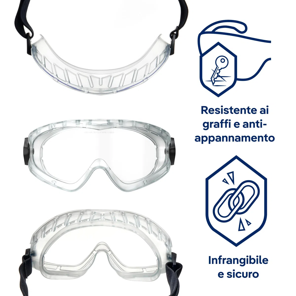 Dräger X-pect 4200 Occhiali protettivi | Occhiali di sicurezza leggeri e trasparenti | Lenti in policarbonato antigraffio, antivento e antiappannamento | Adatti a chi porta gli occhiali