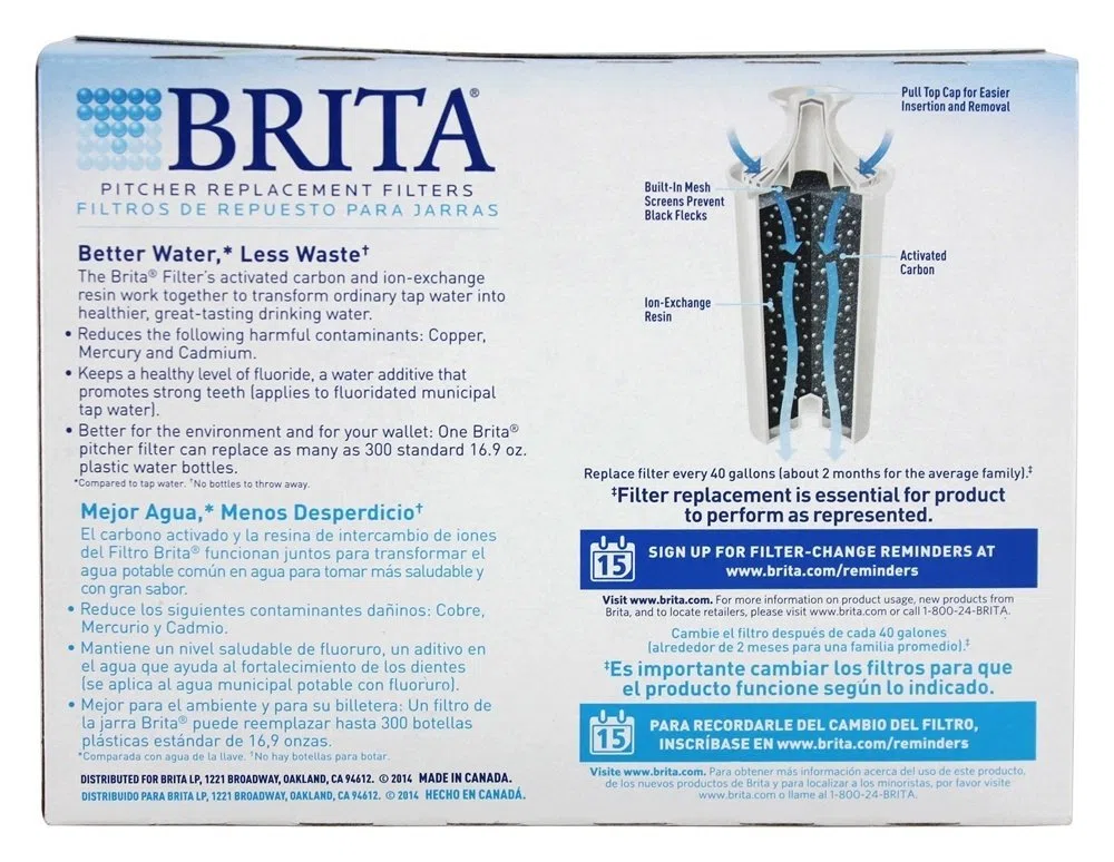 Brita Filter, for Brita Pitchers, 3/PK, Sold as 1 Package