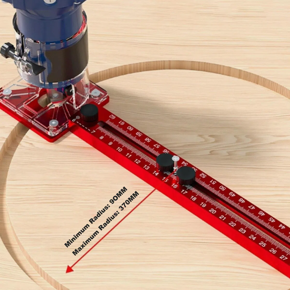 4 in 1 Router per Incisione Scanalature Staffa, Router per Taglio Circolare, Guida Multifunzionale per Router per Armadietti per Taglio Cerchi e Incisione Scanalature