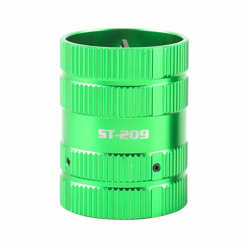 POFET Alesatore per Tubi, sbavatore in Lega di Alluminio, alesatore Universale per sbavatura Esterna Interna 6-38 mm per plastica, Tubi di Rame, Metallo, Legno (Verde)