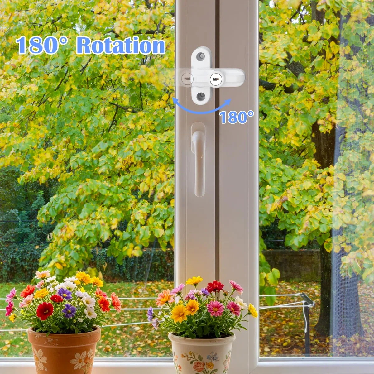 Serrature Tissit Sash Jammer, chiavi bloccanti con 2 chiavi, per porte e finestre in PVC UPVC