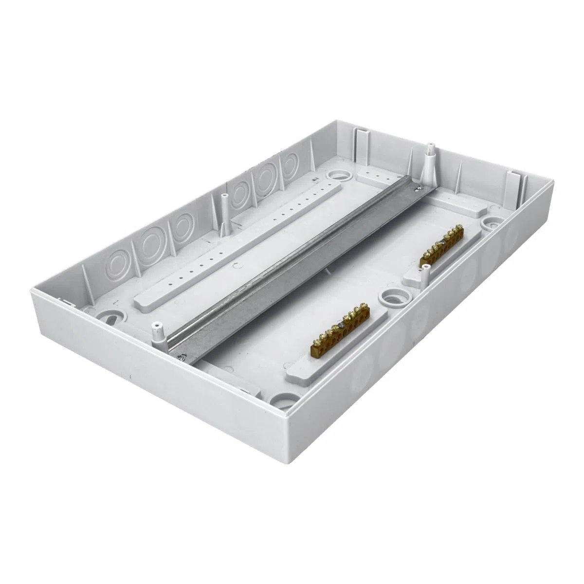 Jandei - Scatola di distribuzione elettrica per superficie con porta per 18 moduli, coperchio traslucido
