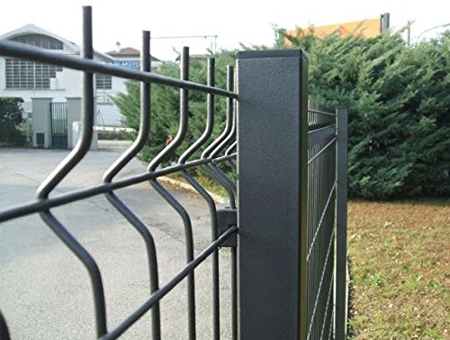 ITALFROM PALO Tubolare Quadro Antracite 50X50 mm - Altezza PALO 130 cm - Completo di 3 PIASTRINE per Fissaggio (2292)