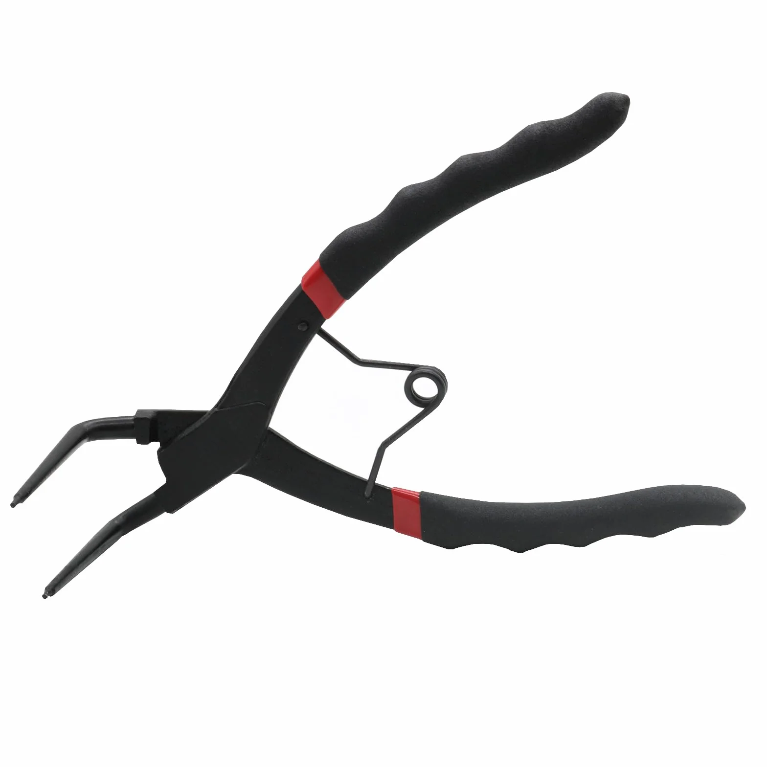 Pinze per anelli di sicurezza lunghe da 190 mm curvate a 90 gradi, cilindro interno principale per anelli di sicurezza interni, per camion, moto, auto