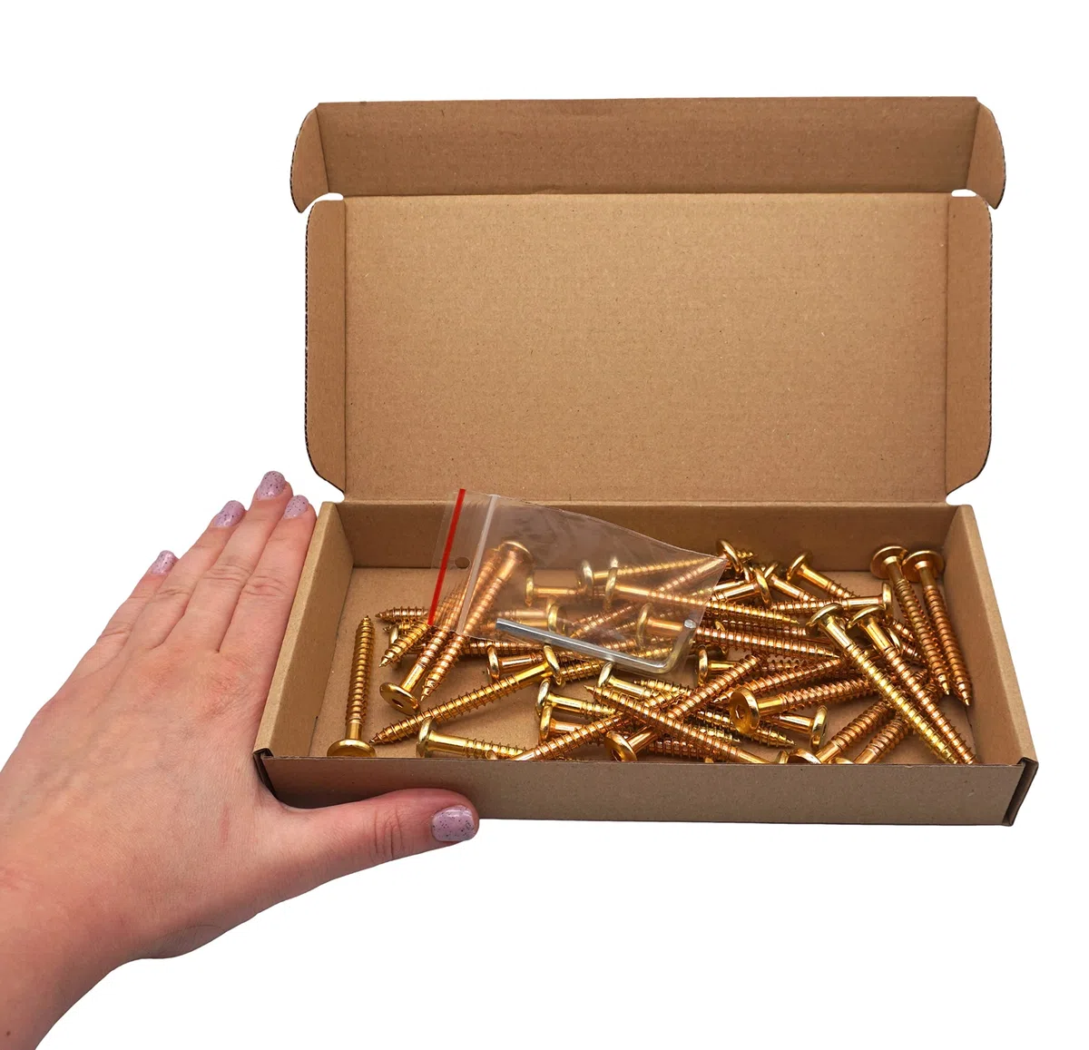 SKIR'CO (40 pezzi) Viti per connettori per legno zincate gialle 6,5 x 60 mm, viti per connettori per mobili, testa piatta