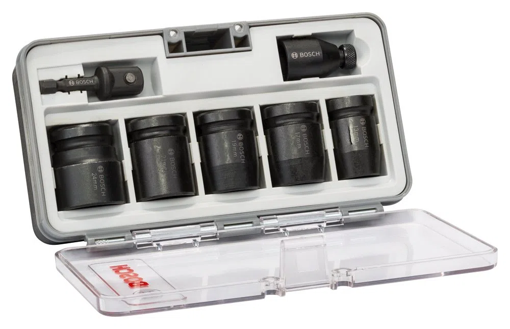 Bosch Professional 1x Set di bussole Impact Control da 7 pezzi (Ø 13-24 mm, Accessorio Trapano/avvitatori rotanti)
