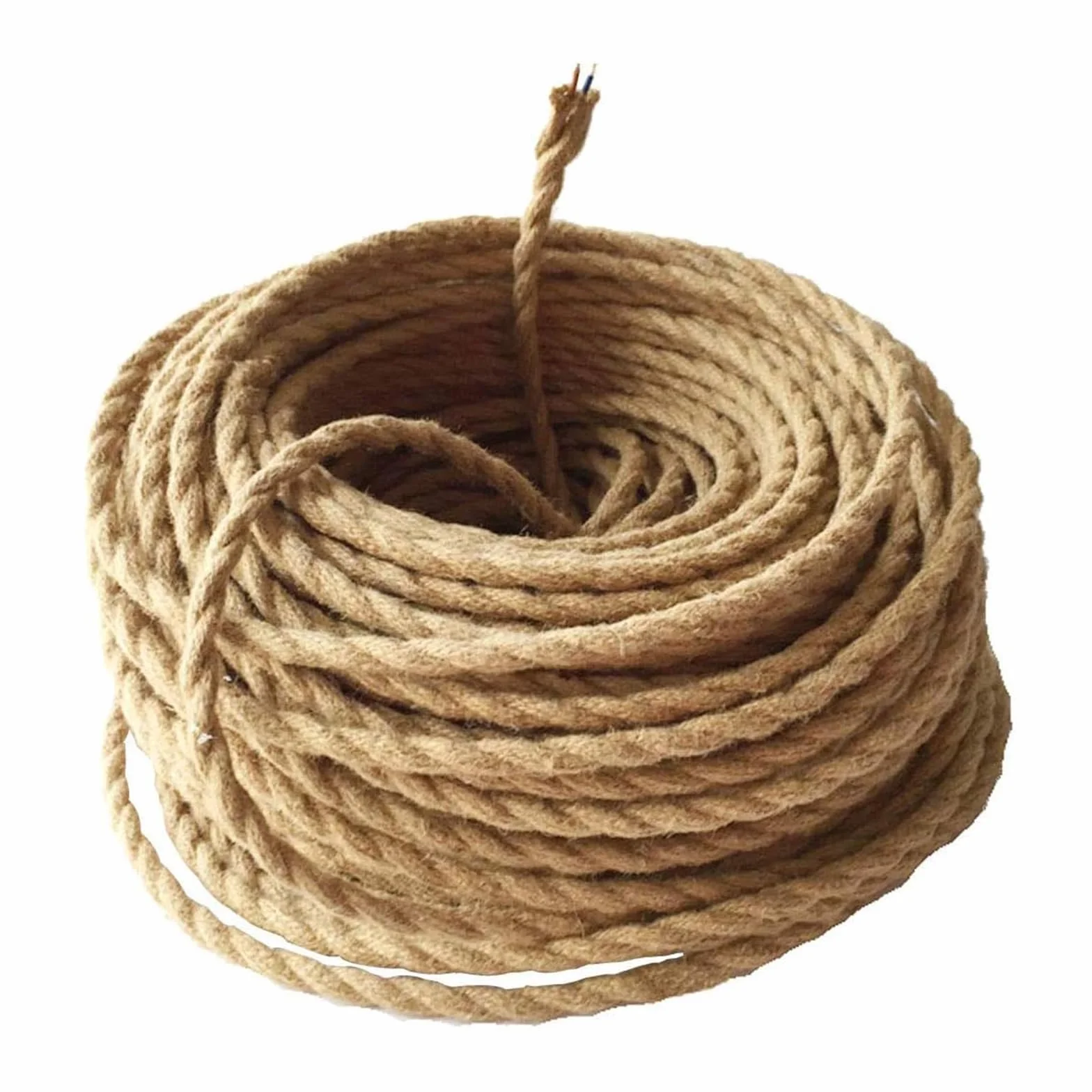 GreenSun Cavo Elettrico Tessile - Cavo Elettrico Filo Elettrico Vintage Cavo 2x0,75mm² Cavi Elettrici Filo Elettrico 0,75 mm 2 filamenti per La Lampada a Sospensione Fai Da Te, 5M