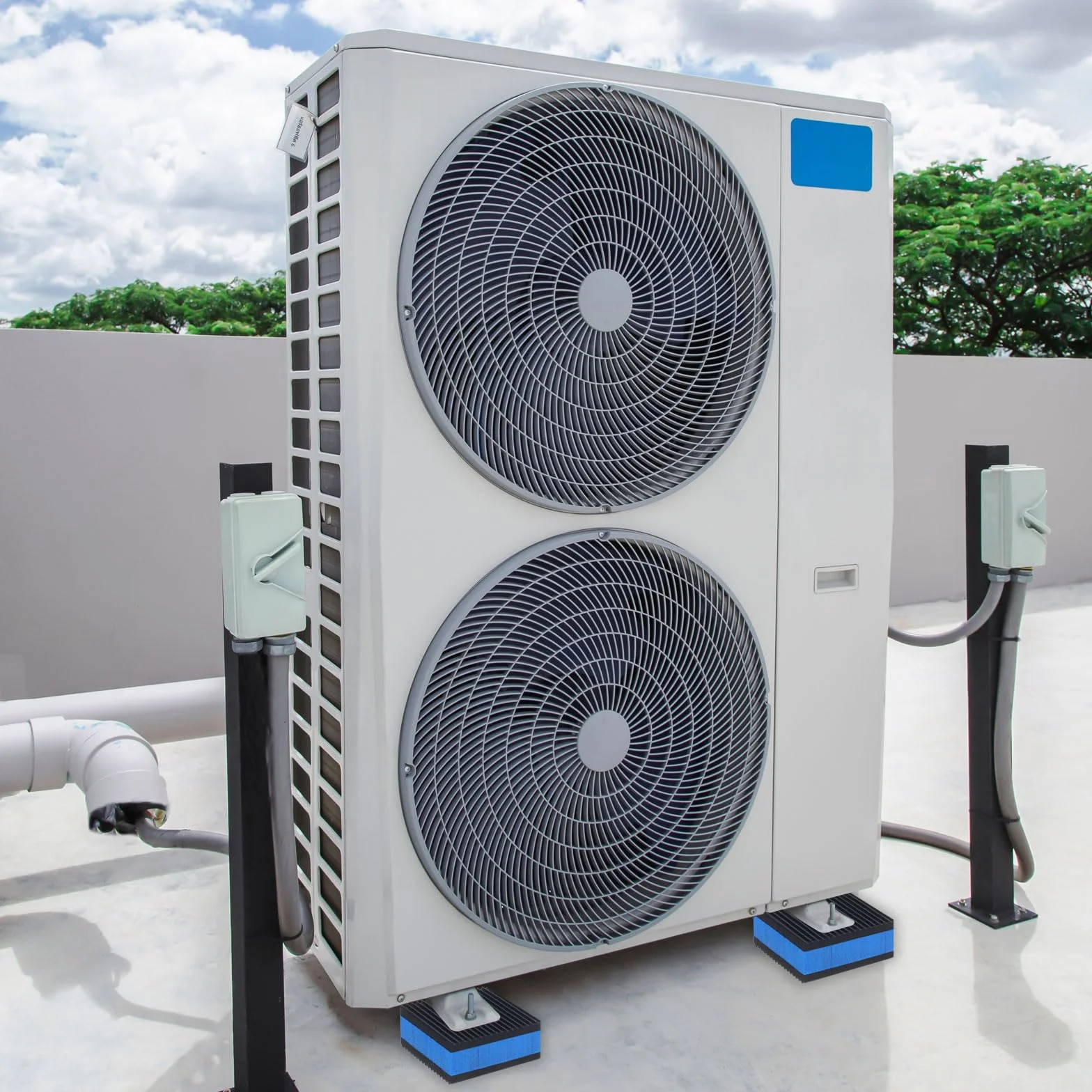 PATIKIL Gomma Anti Vibrazioni Cuscinetti 4pz 3 x 3 x 7/8" Pesante Eva Centro Isolamento Tappetini Aria Compressore Gomma Piedini per Aria Condizionatore HVAC Lavatrice e Asciutto