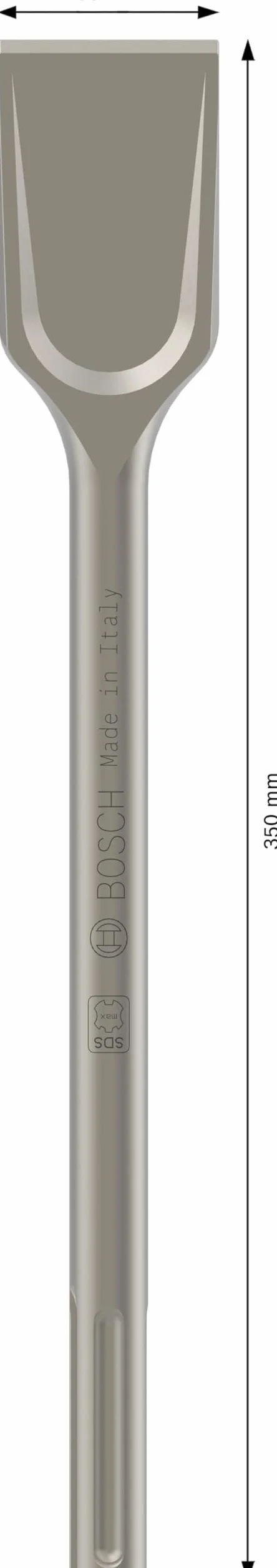 Bosch 1x Scalpello a spatola PRO SDS max-5C (per Malta, Mattone pieno, Ø mm, Professional Accessorio Martello perforatore, Sezionatori)