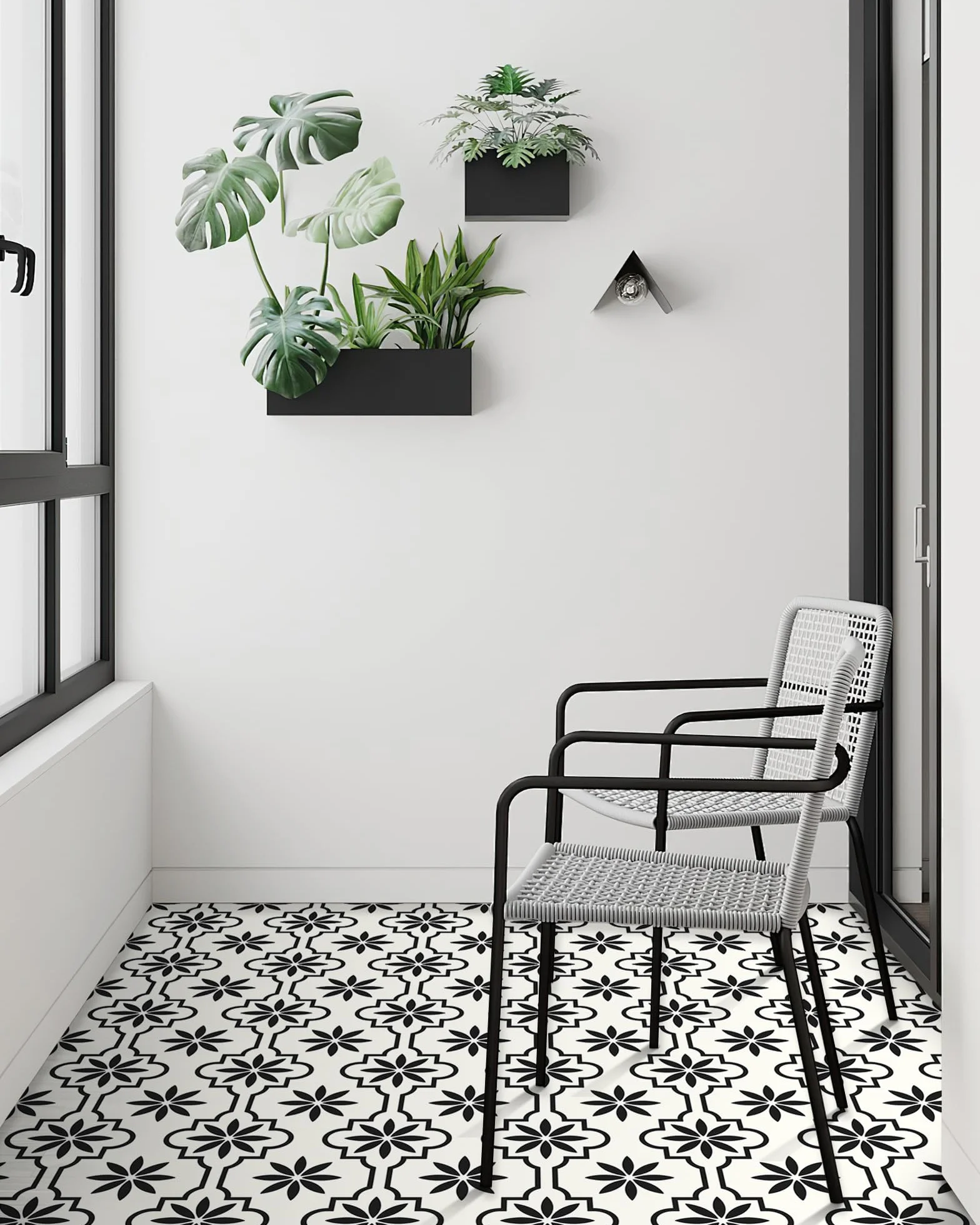 MORCART Piastrelle adesive per pavimenti, pavimentazione in vinile impermeabile, pavimentazione fai-da-te per bagno, cucina, camino, casa per animali domestici, scale, camere da letto, parete (20