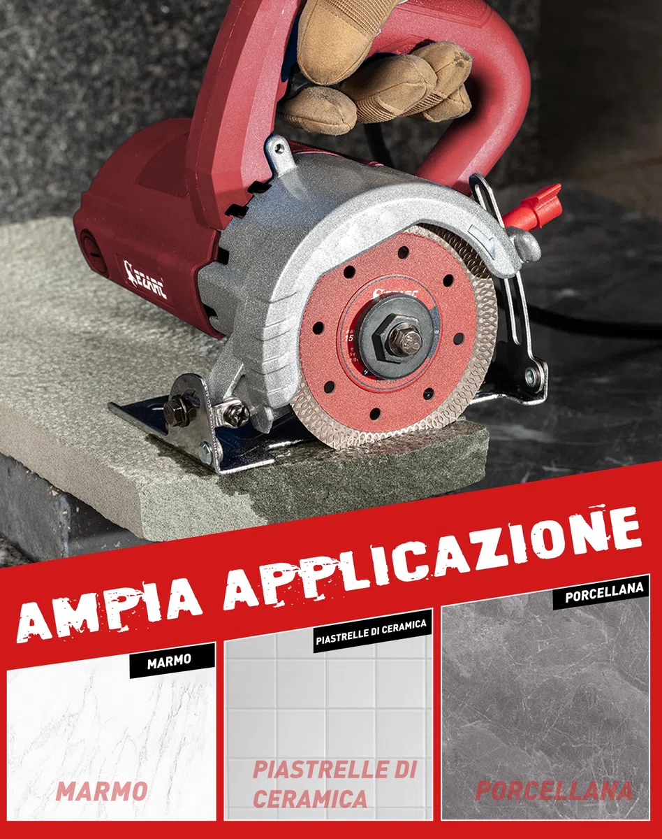 EZARC Disco Diamantato 115 mm, Disco Diamantato Gres Porcellanato Extra Sottile, Dischi Diamantati per Gres Porcellanato, Ceramica, Marmo, 2 Pezzi