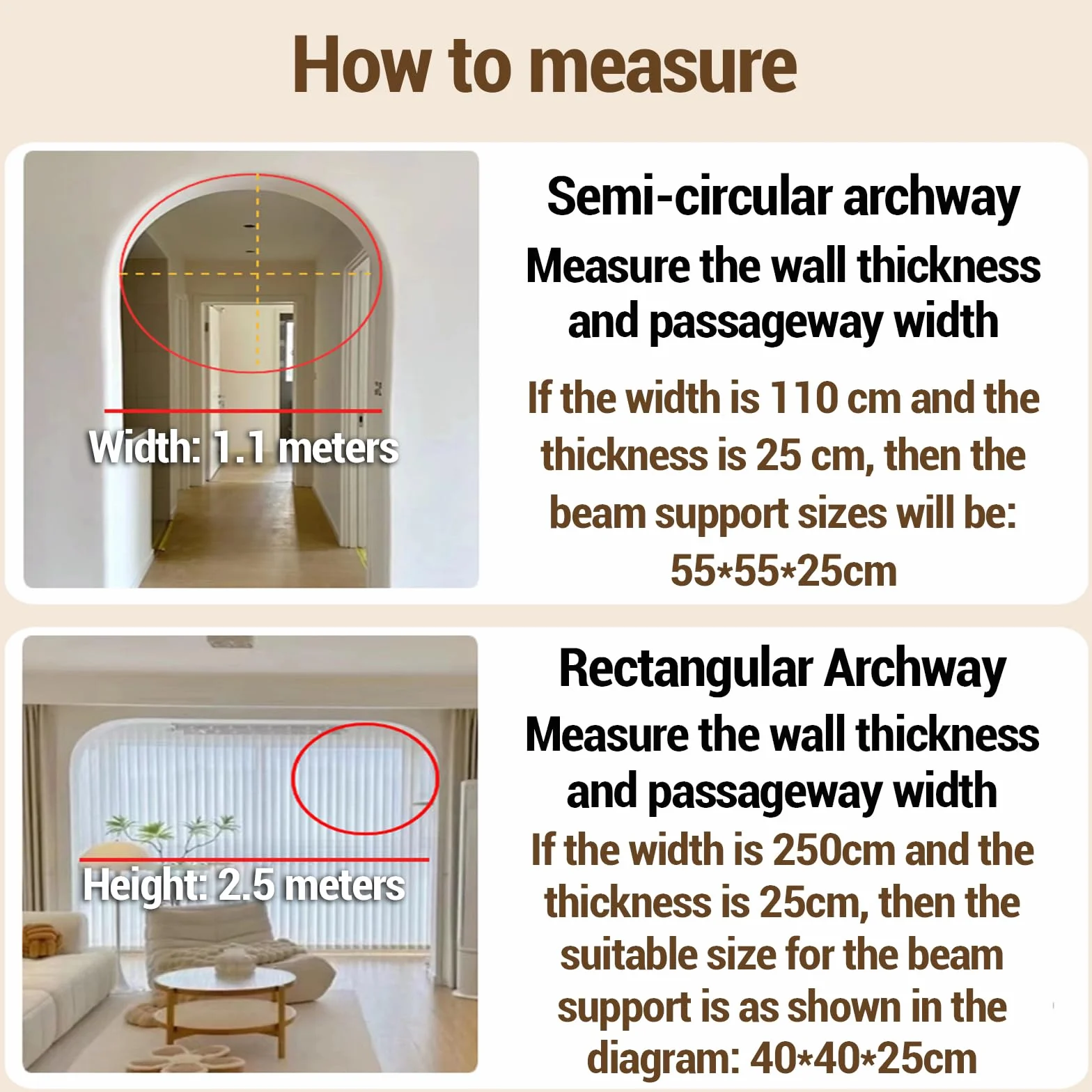 Kit Arco Universale per Porta,Kit Arco Angolare Porta Semicircolare,Kit 2 Archi per Porta,Design Elegante E Lineare,Adatto per La Decorazione della Casa