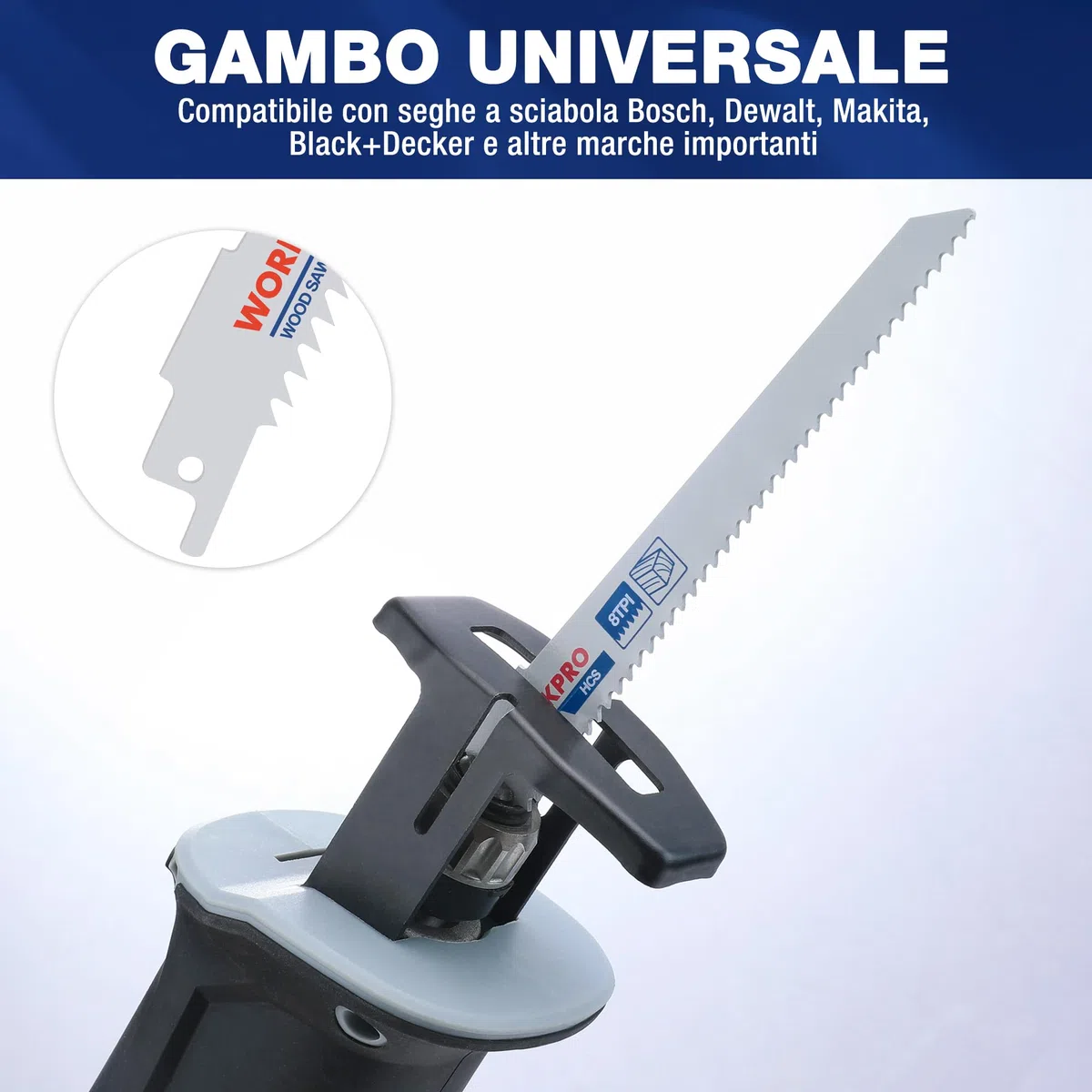WORKPRO Set di Lame per Sega a Gattuccio Universale da 32 Pezzi in Borsetta, Lama per Sega a Sciabola per Taglio Metallo e Legno, Realizzato in HSS e Cr-V