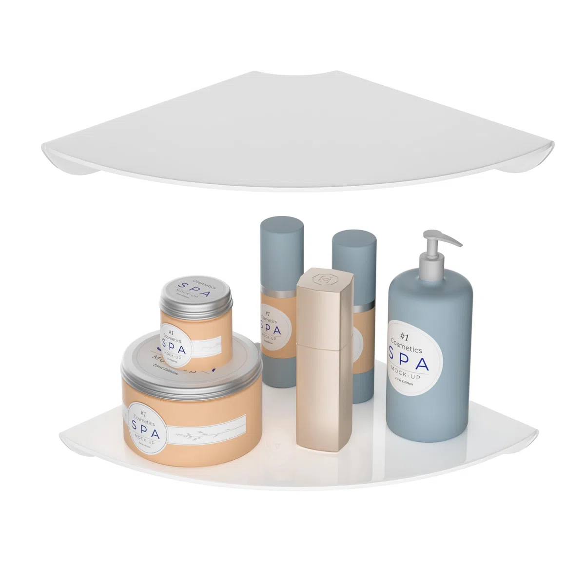 Sezanrpt 24 x 24 cm, set di 2 scaffali ad angolo in acrilico, per decorazione domestica, altoparlanti, telecamere di sicurezza, servizi igienici, piante, figurine, cosmetici, libri