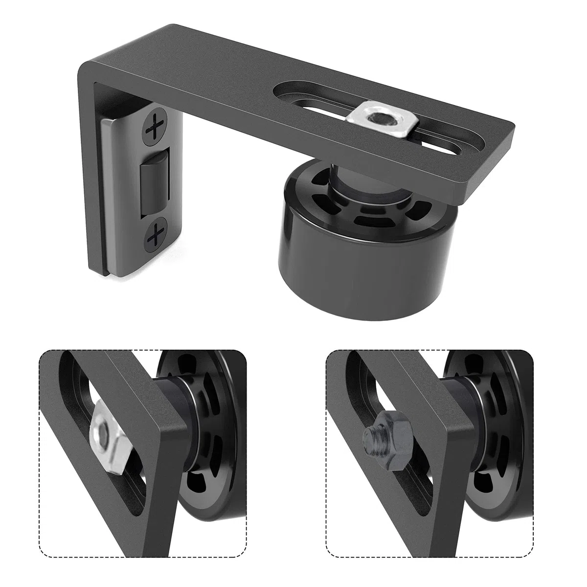 TSMST Guida a Pavimento per Porta Scorrevole, Regolabile, Guida del Pavimento Della Porta Della Stalla, 1PZ