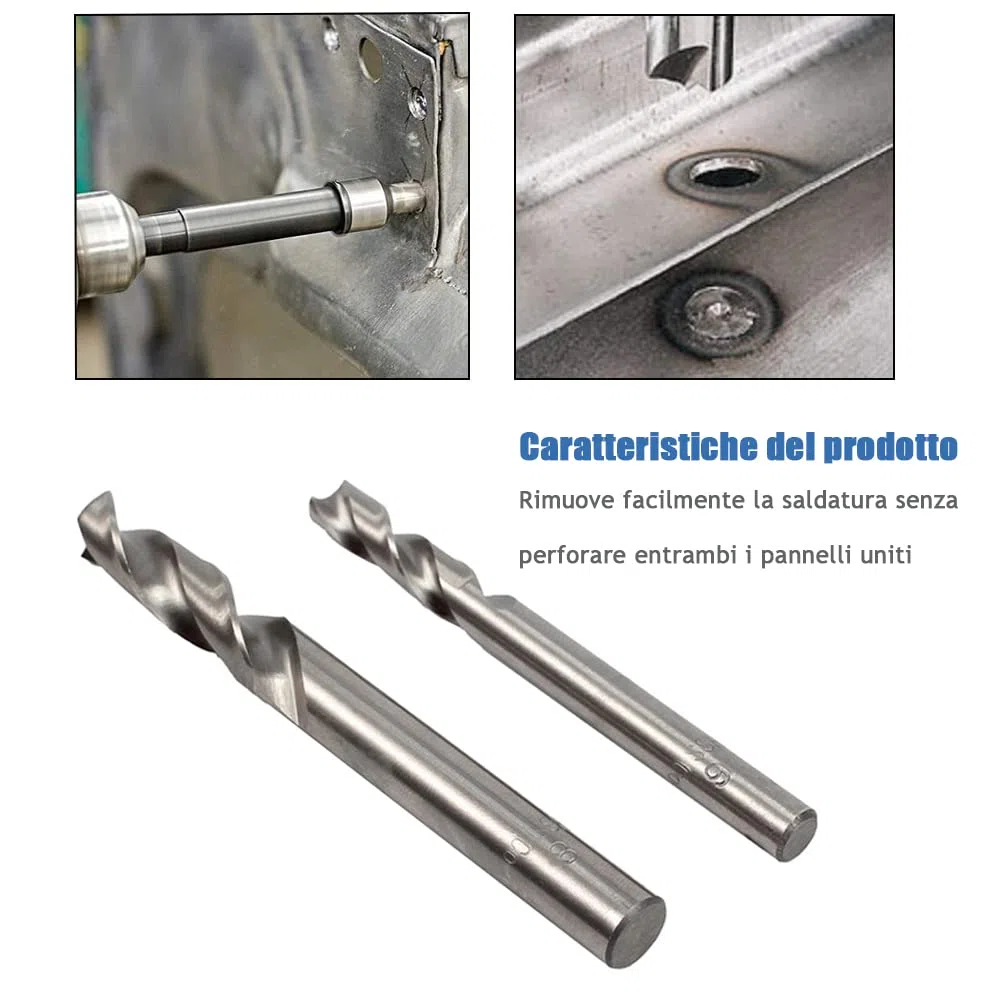 2 Pcs Kit di Tagli per Saldatura a Punti 6mm 8mm per Ferro Acciaio Legno Taglierina per Saldatura a Punti per Saldatura a Punti