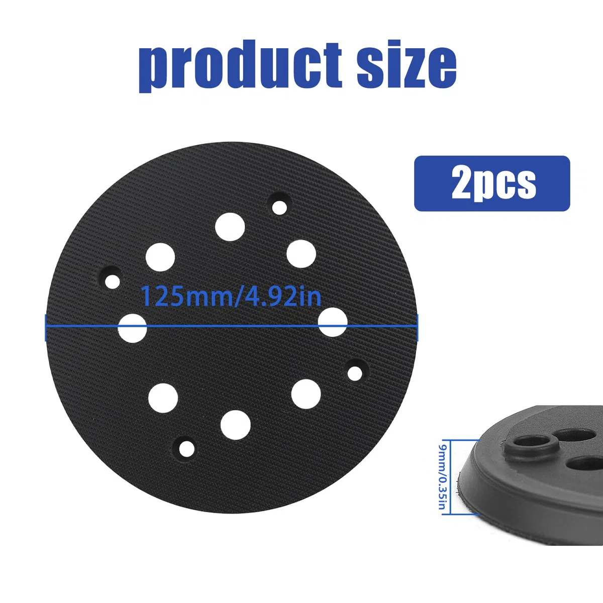 2 Pezzi Platorello per Bosch Pex 270 A/AE, 125 MM Platorello Levigatrice Elettriche Disco, con Viti