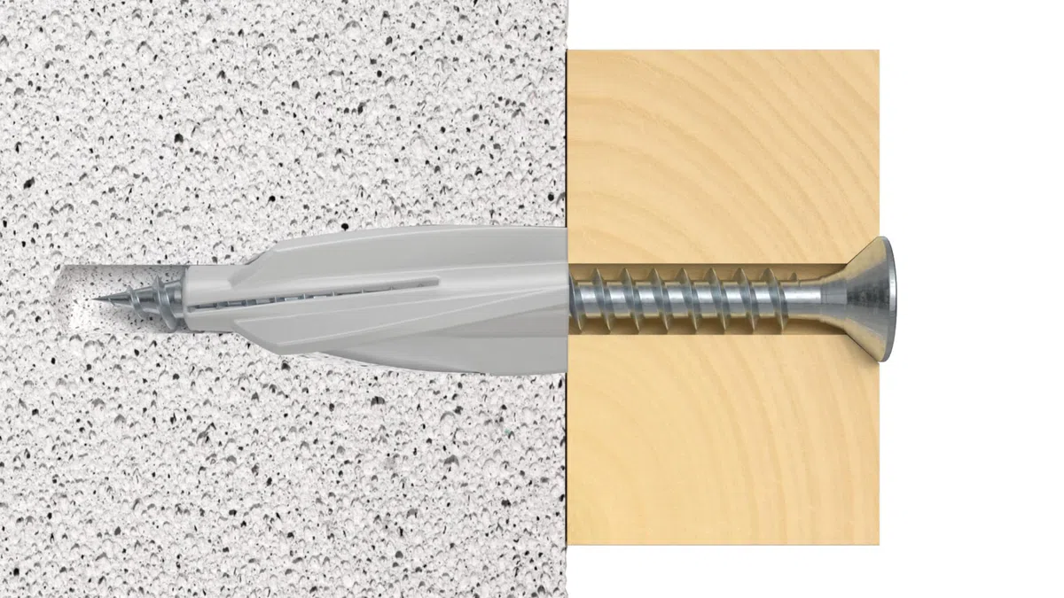 Fischer Tasselli GB 8 per Calcestruzzo Cellulare e Gasbeton, Diametro Foro 8 mm, 25 pezzi, 50491