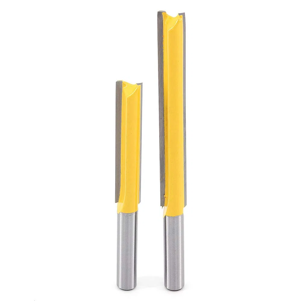 2Pcs 8 mm Gambo Fresa a Taglienti Diritti, Extra Lungo Rettilineo Router Fresa Lavorazione Legno