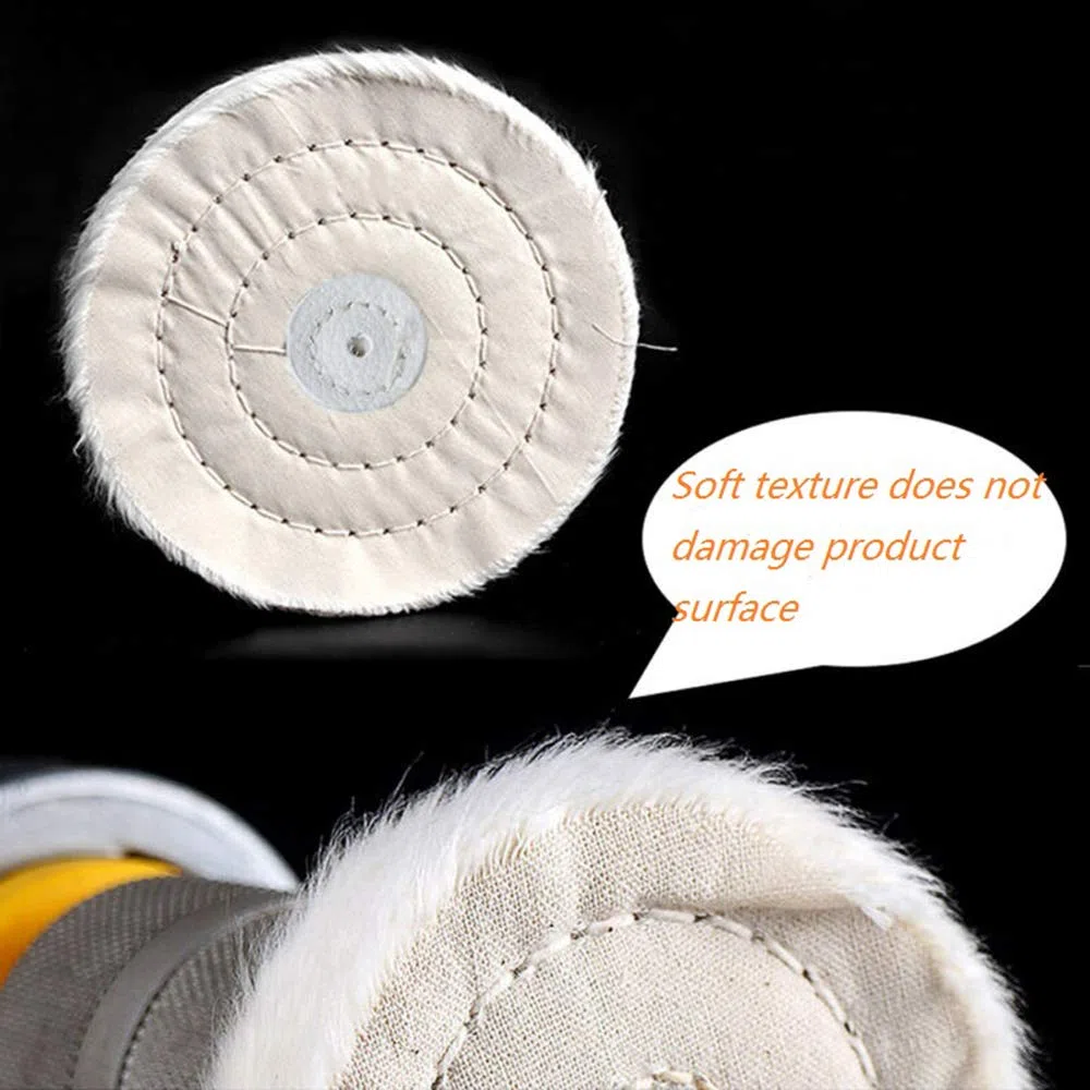 Hyber&Cara 8 Dischi per lucidatura, Tamponi per Lucidare, da fissare su trapano avvitatore a batteria, per cerchioni dell’auto, collettore, alluminio, acciaio inox, cromo, gioielli