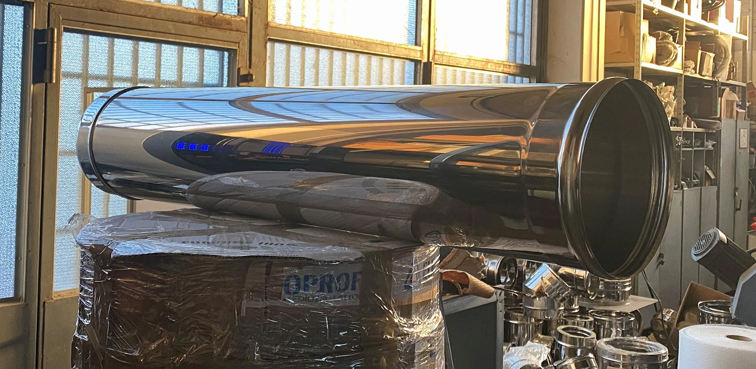 Tubo in acciaio inox per canne fumarie L1000mm (DN 120)