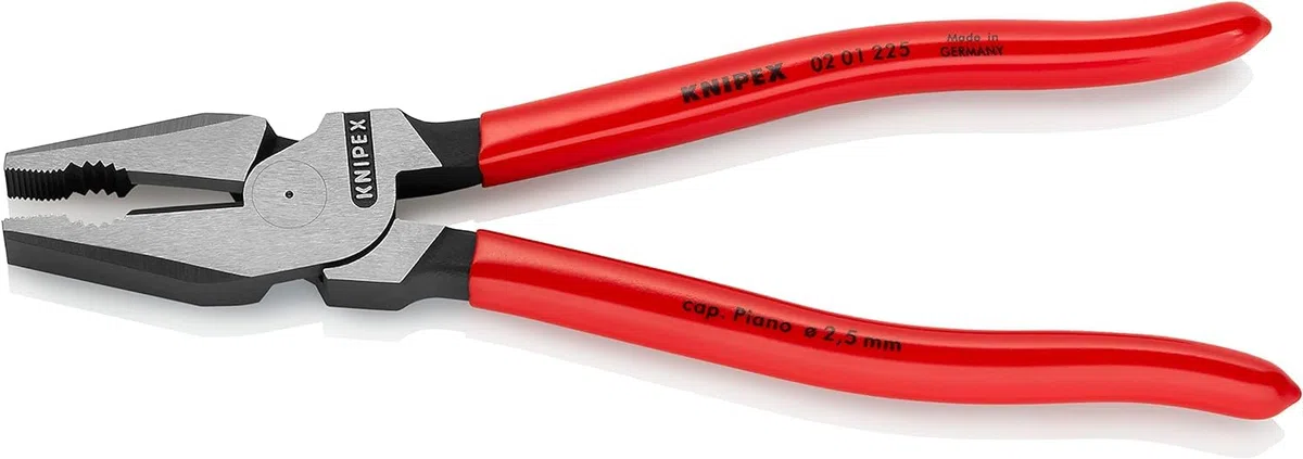 KNIPEX Pinza universale tipo forte in confezione Self-service rivestiti in resina sintetica 225 mm, 02 01 225 SB