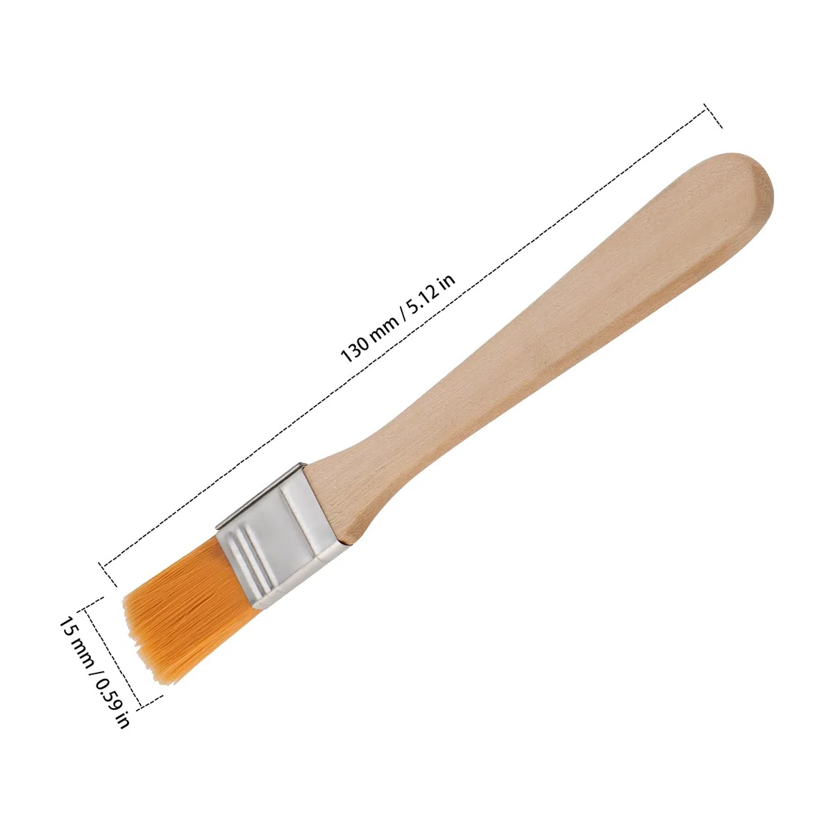 100 Pennelli per Dipingere da 15 mm, Pennello Pittura, con Manico in Legno, 13 cm, per pittura acrilica, olio, acquerello e guazzo