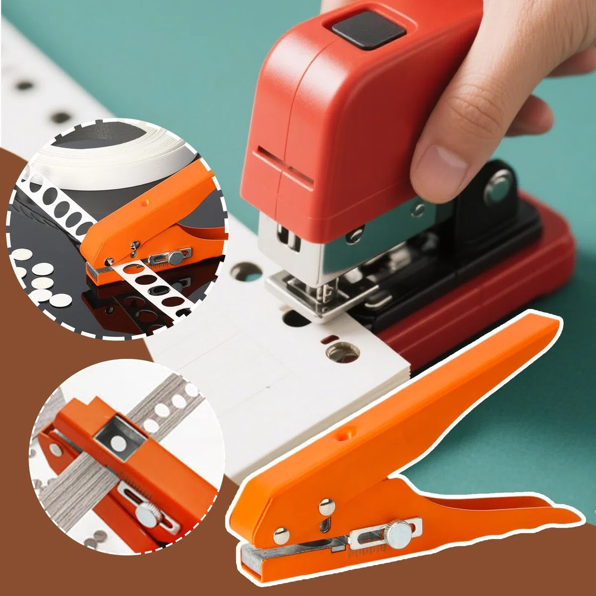 Terrimer banding edge, PVC Hole Punker - Punch a foro singolo pesante | Copertura a vite pesante pinza per punzonatura porta portatile per la lavorazione del legno per pelle