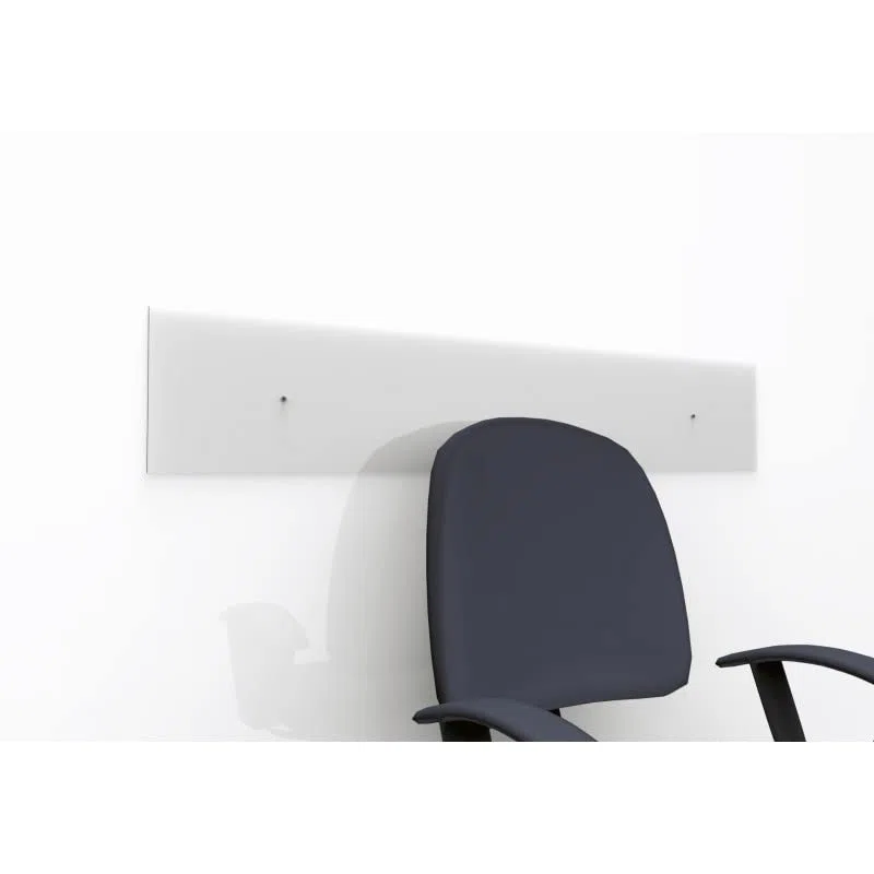 Battisedia in acrilico bianco opale da mm. 3 completo di kit fissaggio al muro. 2pz. cm. 80x20 Confezione da n. 2 pezzi