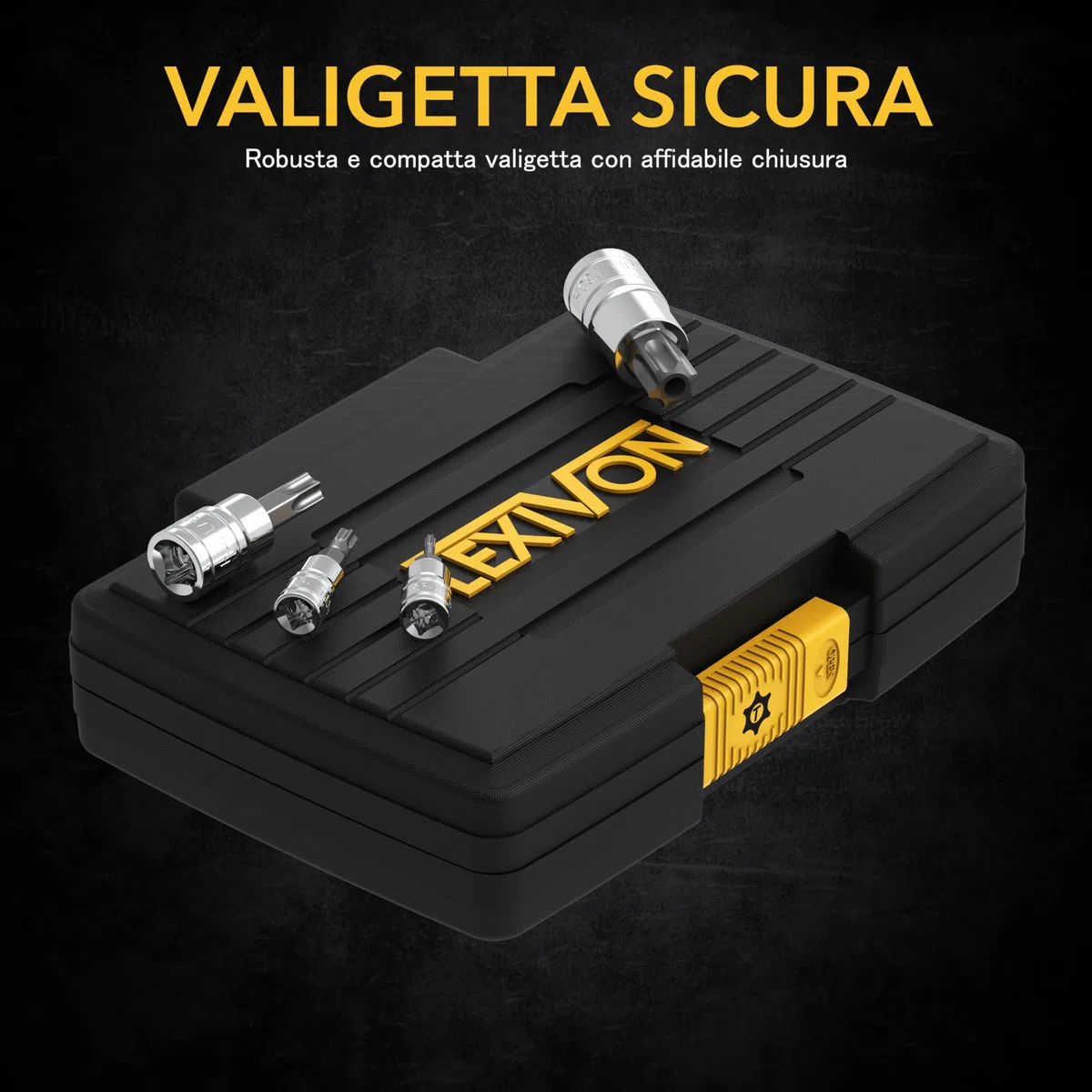 LEXIVON Chiavi Torx per avvitatore a batteria, chiavi a bussola antimanomissione, per Milwaukee, Makita, chiave dinamometrica e chiave a cricchetto, 13 Pezzi EU T8- T60 (LX-146)