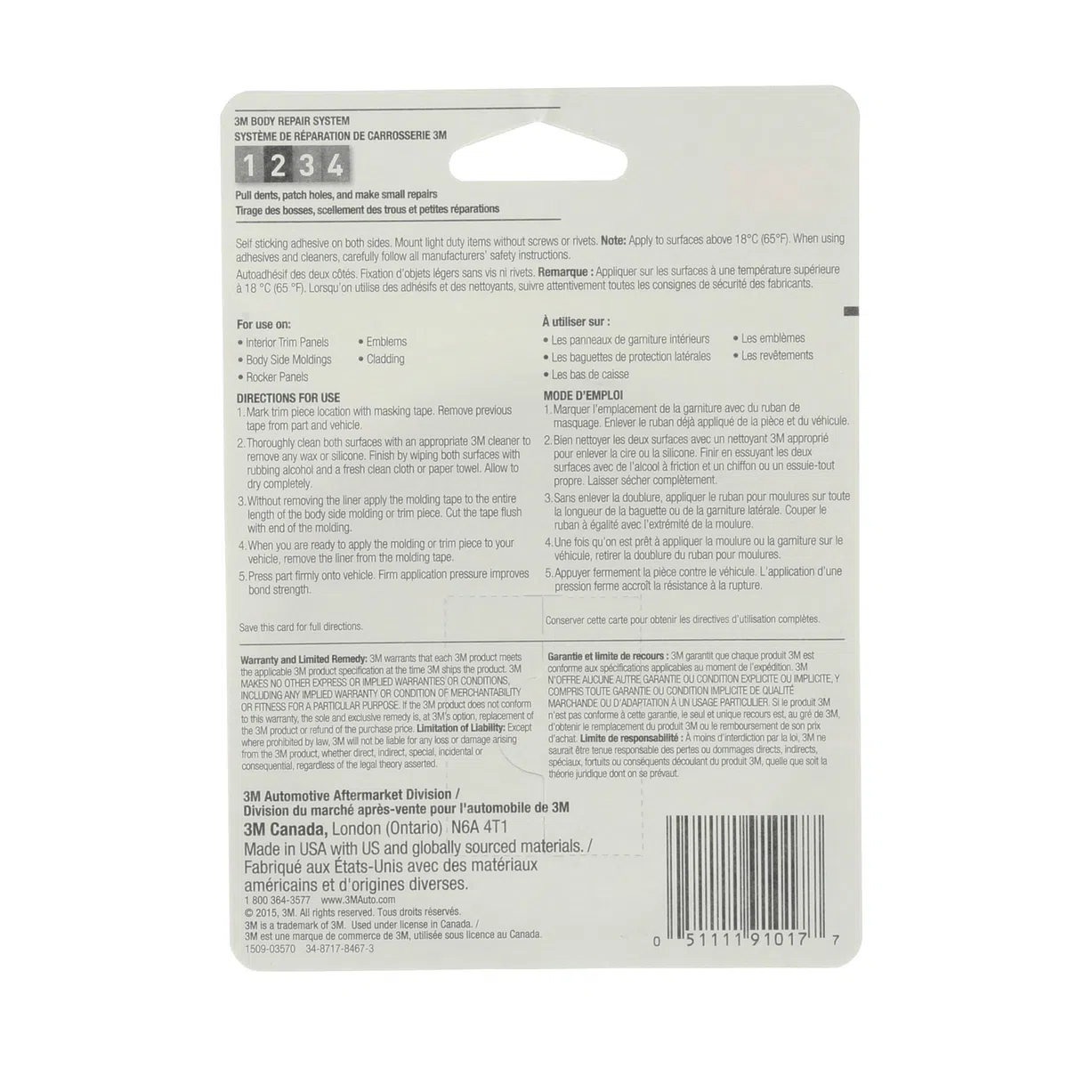 3M Super Strength Molding Tape .5" X15'-